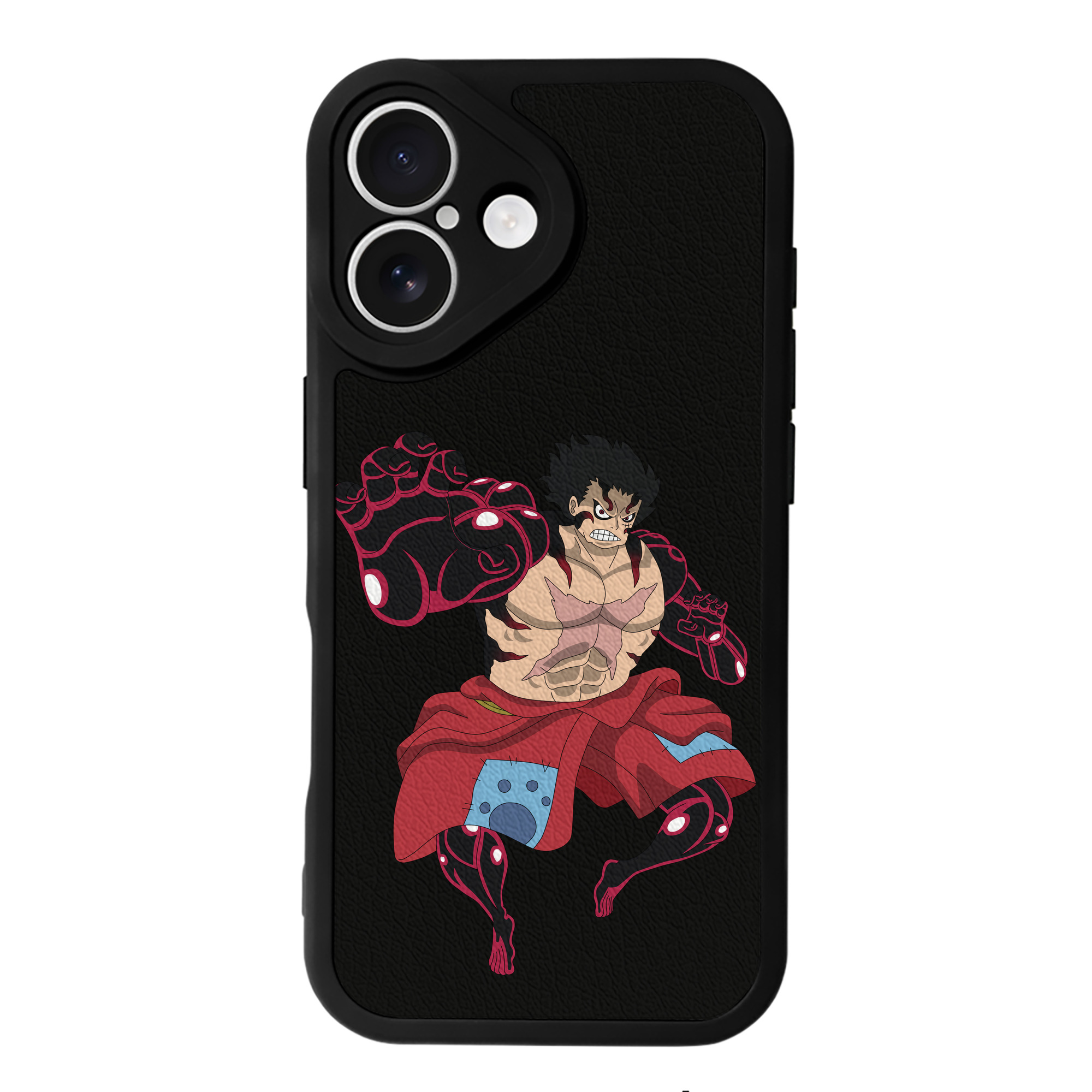（画像用） ワンピース モンキー・D・ルフィ ONE PIECE Monkey D. Luffy 【iPhone 16シリーズ対応】シリコンスマホケース（レザー調） 材質：シリコン